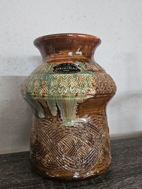 Original Dryden Brown and Green Glazed Ceramic Vase